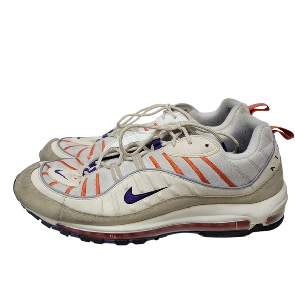 Nike Air Max 98 Size 15 Cream Color With Purple Trim. Excellent Condition Preown main image 8
